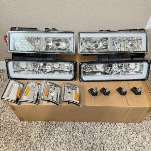 OBS C1500 Chevy/GMC LED Headlights with DRL Strip High & Low Beams Included