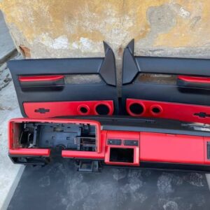 1988-1994 Chevy/GMC OBS Truck Custom Black & Red Interior Kit Dash & Door Panels