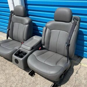 1999-2006 Chevy Silverado / GMC Sierra Katzkin Gray Leather Power Seats with Center Console