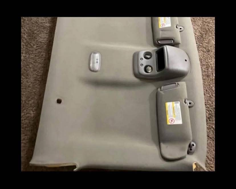 OEM Gray Overhead Headliners with Overhead Console, Sun Visors, and Dome Light to fit on 1999-2006 Silverado and Sierra model - Image 4