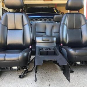 2007-2013 Chevy Silverado / GMC Sierra Extended Cab Black Leather Seats with Console