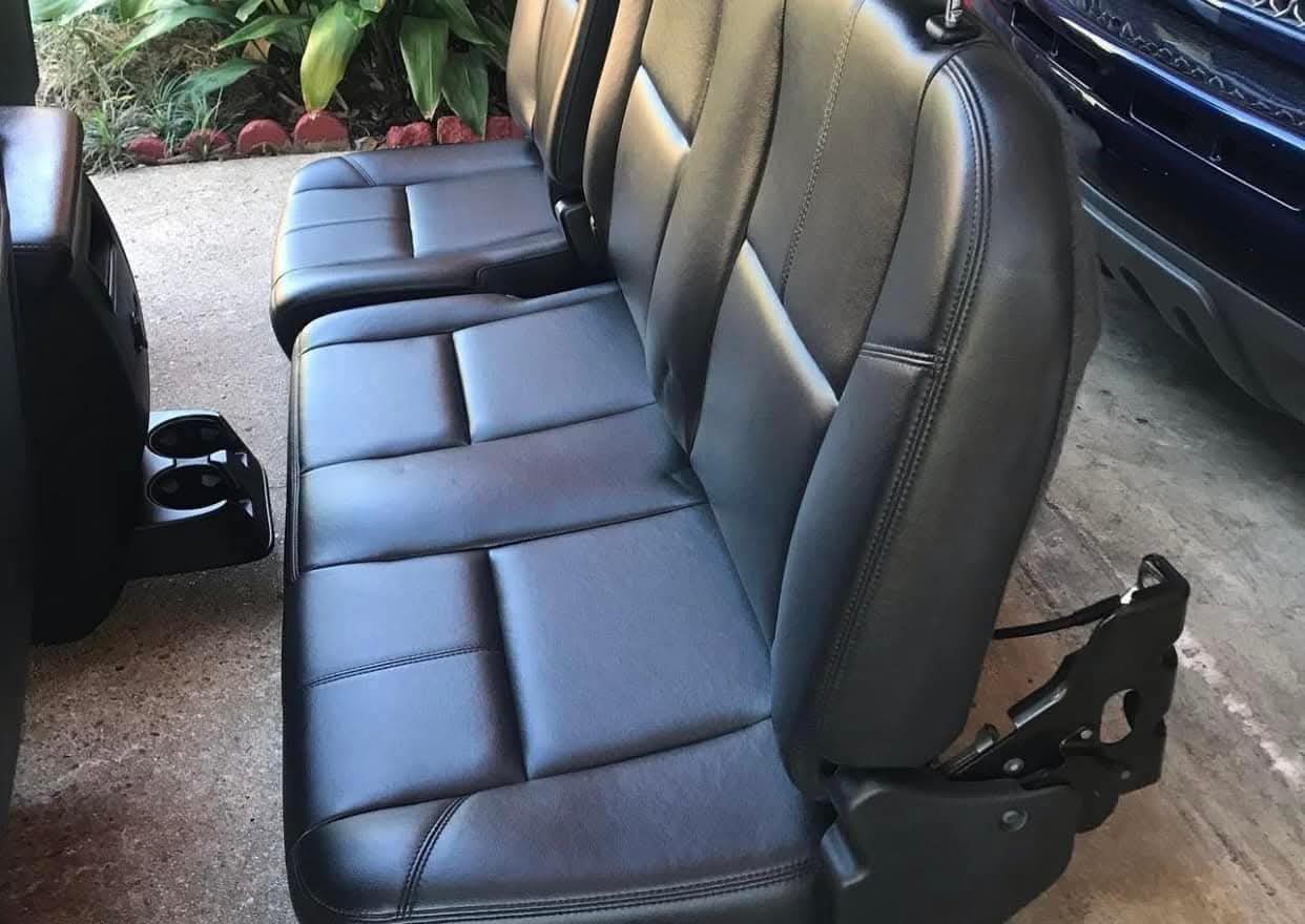 2007-2013 Chevy Silverado / GMC Sierra Extended Cab Black Leather Seats with Console - Image 5
