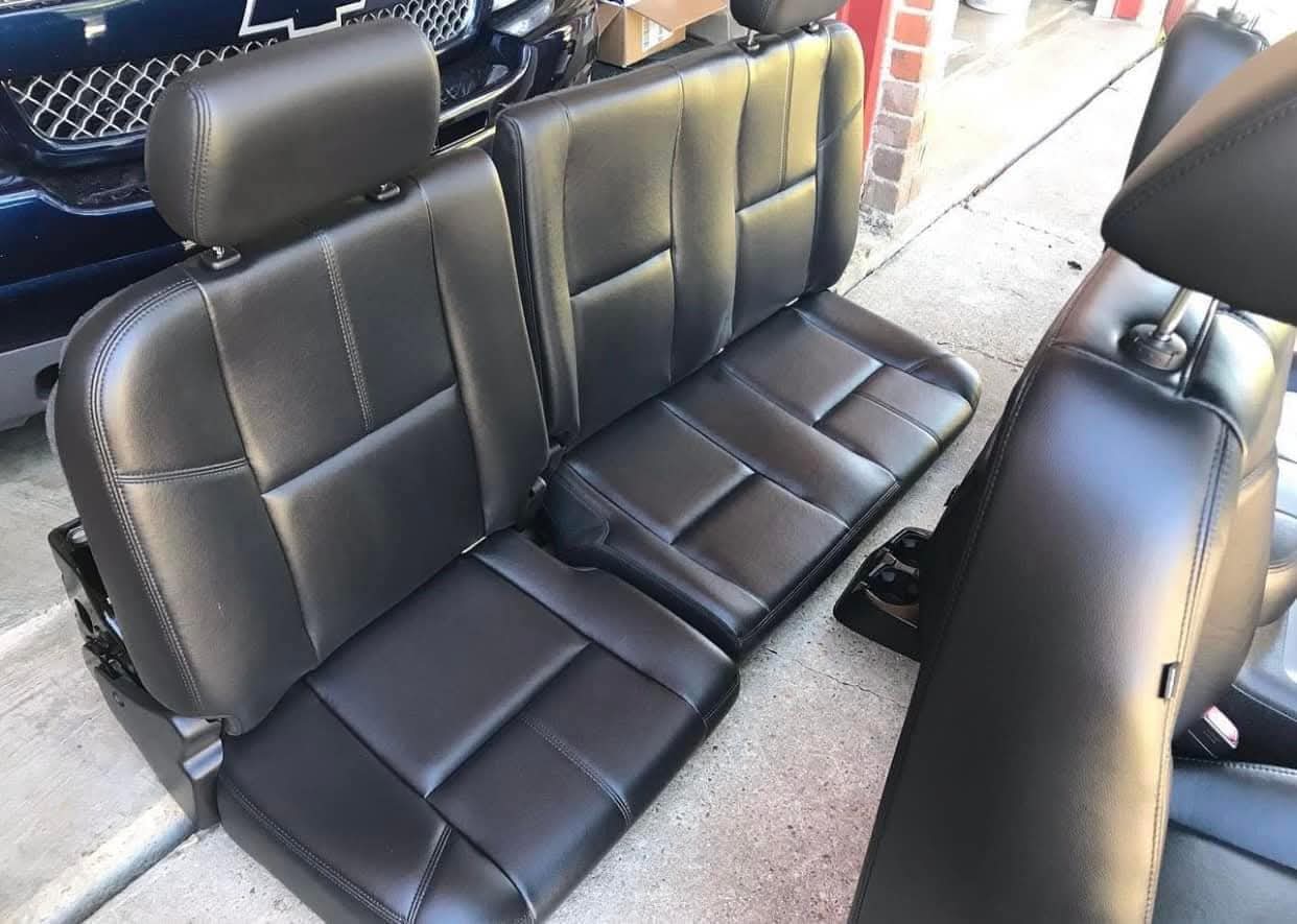 2007-2013 Chevy Silverado / GMC Sierra Extended Cab Black Leather Seats with Console - Image 6