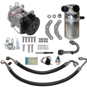 Complete A/C System for 1988-1990 GMC Sierra 1500 Compressor, Evaporator, Dryer, Condenser, Piping, and Harness