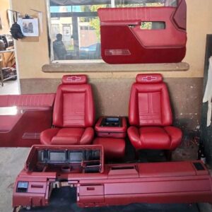 Custom Red Interior Kit | Fits 1988–1994 Chevrolet OBS Trucks | Bucket Seats, Door Panels, Dash & Console