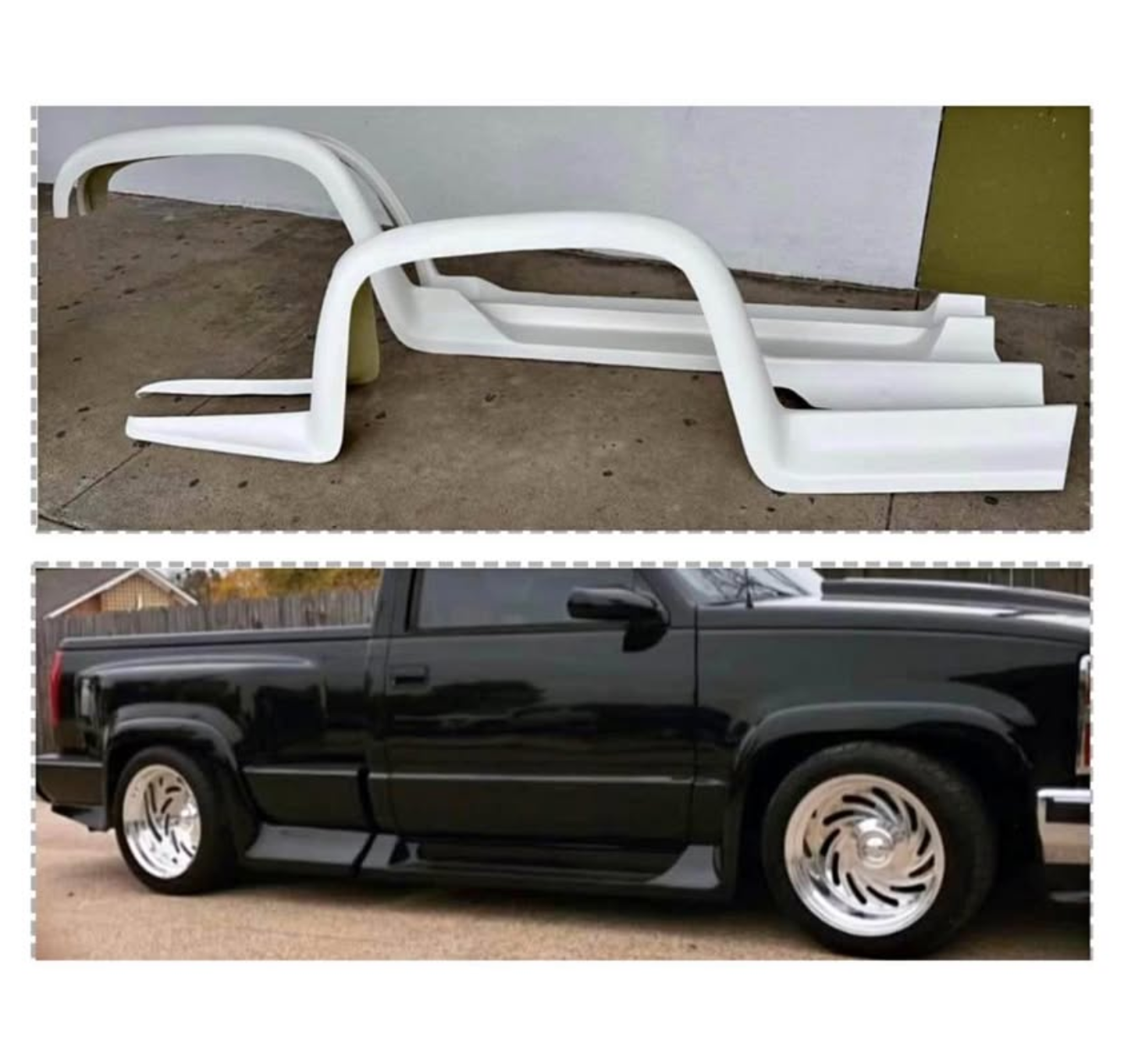 1988-1998 Chevy/GMC Ground Effects Kit Running Boards, Lower Valence & Roll Pan