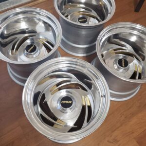 15×12 Prime 5-Star Wheels Dual Bolt Pattern 5×5 & 5×4.5 Freshly Polished Finish