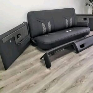 C10 Interior Package Distressed Black with Storm Gray Stitching