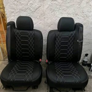 1999-2006 Chevy Silverado/GMC Sierra Black Leather Seats Freshly Reupholstered