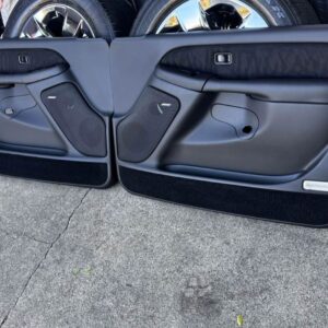 1999–2006 Chevy Silverado Custom Door Panels – Black Vinyl with Black Suede Inserts