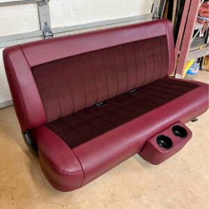 Bench Seat with Center Console & Cup Holder – Fits 1973–1987 Chevy/GMC Square Body Trucks