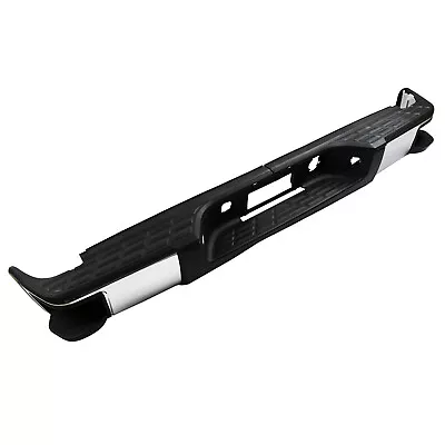 Chrome Rear Bumper w/Corner Step For 07-13 Silverado Sierra 1500 No Sensor Holes - Image 4